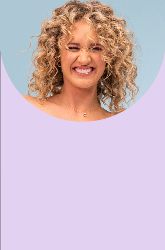 Woman that uses Curly Co products